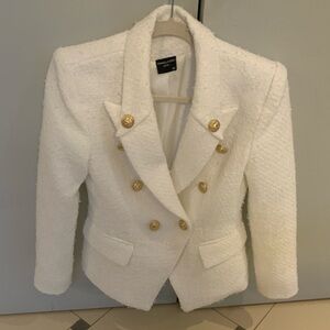 Daniella Erin NYC White Double-Breasted Jacket